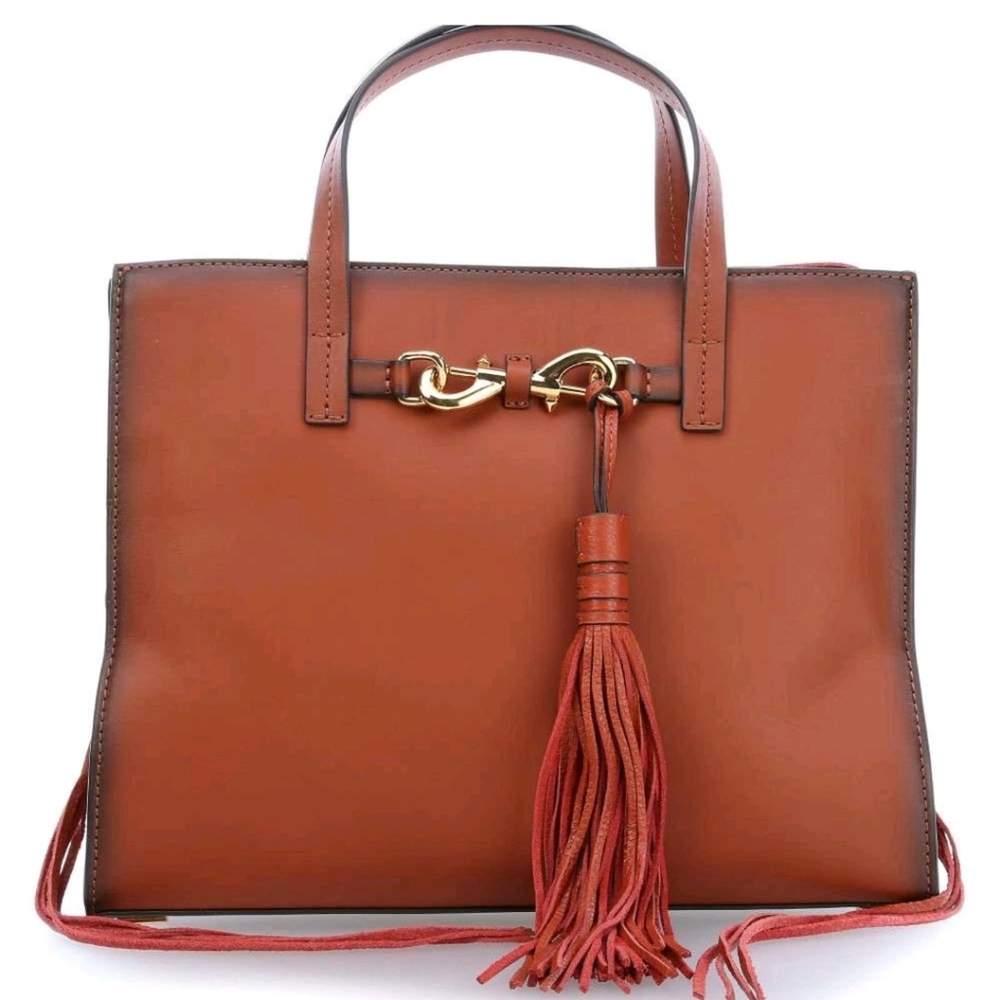 Rebecca Minkoff Florence Large - Baked Clay Leather Satchel/Tote Bag